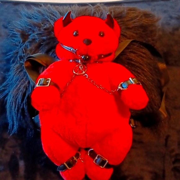 Current Mood Handbags - DOLLSKILL CURRENT MOOD RED DEVIL BONDAGE TEDDY BACKPACK SOLD OUT ON WEBSITE